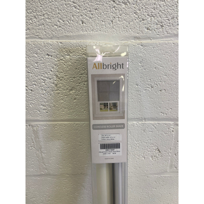 ALLBRIGHT Classic 100% Blackout Cordless Roller Shades 36" x 72" - White