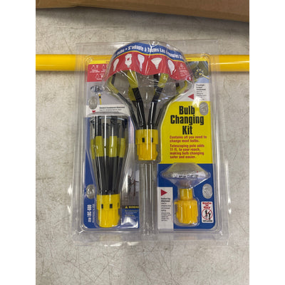 BAYCO Light Bulb Changer with 11' 3-Section Steel Pole & 3 Changer Heads