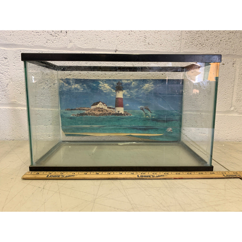 5 1/2 Gallon Fish Tank Reptile Enclosure, Terrarium, Aquarium, NO LID 16" x 8"