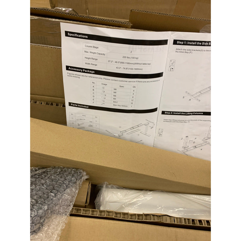 FLEXISPOT Electric Height Adjustable Standing Desk FRAME ONLY EC3WV2 SEE DETAILS
