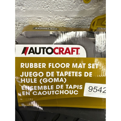 Autocraft Rubber Floor Mat Set 4 Pieces Fits Trucks, Black - ACFS4581B