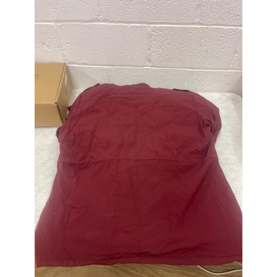 Wantdo Women's Winter Coat Warm Winter Jacket Hooded Puffer Parka Jacket 2X Red