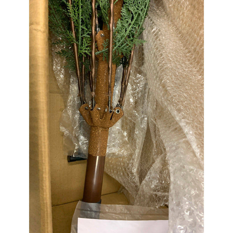 My Texas House 7.5ft Pre-Lit Cypress Artificial Christmas Tree 500 Twinkle LED Lights