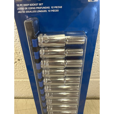 DieHard 1/2" Drive 12-Point Deep Socket Set Metric 10-Piece Hand Tool - DHP55256