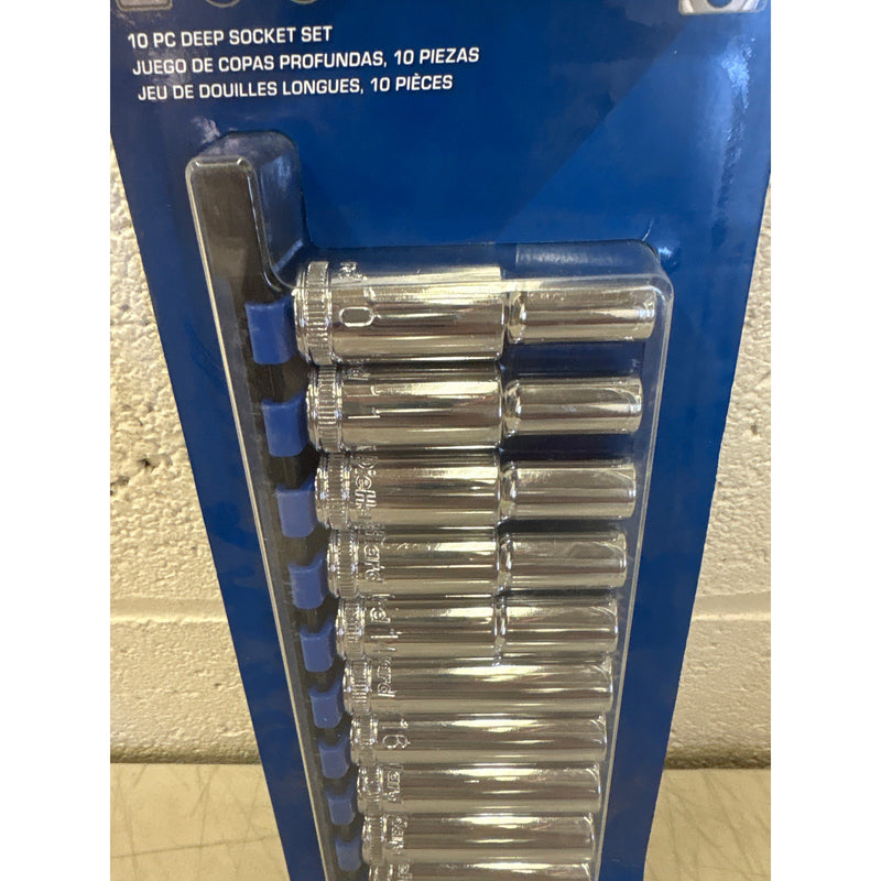 DieHard 1/2" Drive 12-Point Deep Socket Set Metric 10-Piece Hand Tool - DHP55256