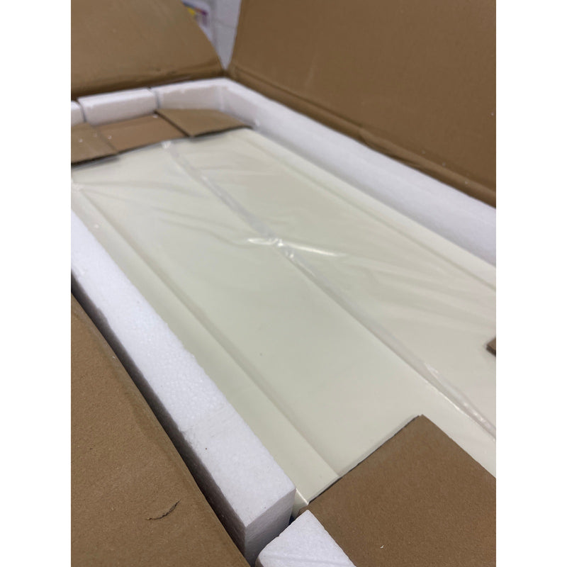 Tribesigns Wood End Table, Narrow Side Table Nightstand 2 Drawers White