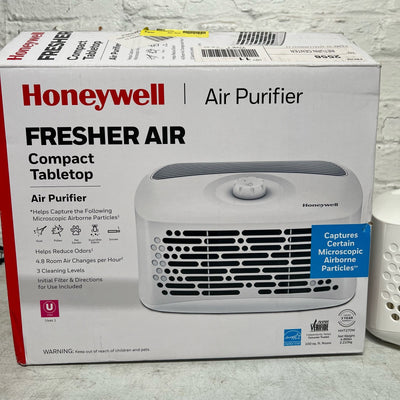 Honeywell Air Purifier 100sqft, Dual Action Air Filter, Tabletop, White HHT270