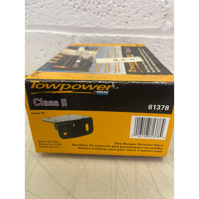 Reese Towpower Class II Step Bumper Receiver Hitch, Black 81378