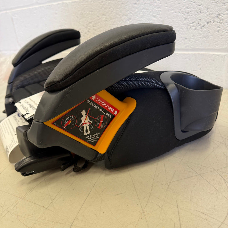 Chicco GoFit Plus Backless Booster Car Seat, 2 Cupholders, Washable Seat - Black