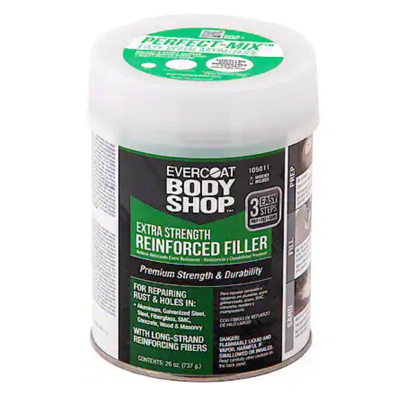 Evercoat Body Shop Extra Strength Fiberglass Filler for Rust Repair& Holes 26 oz