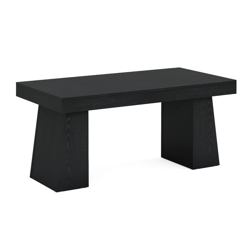 Tribesigns 55" Executive Desk Modern Wood Computer Desk Workstation Desk - Black