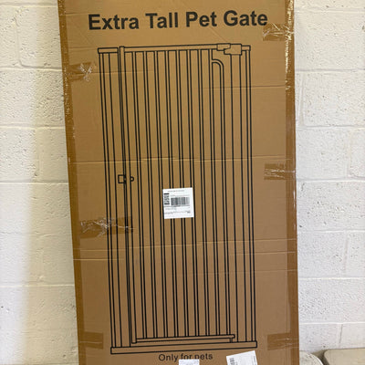 TheyFirst 57" Extra Tall Pet Gate for Doorways, 52.7"-57.4" Auto Close - Black