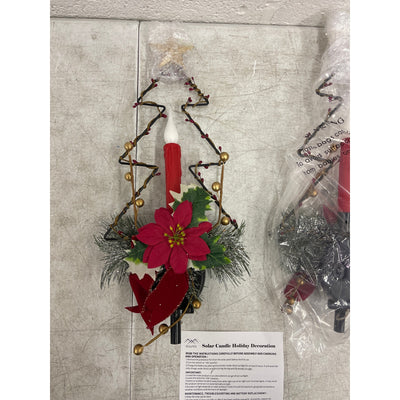 SET-OF-2 Solpex Solar Christmas Decorations Waterproof Solar Powered Candles