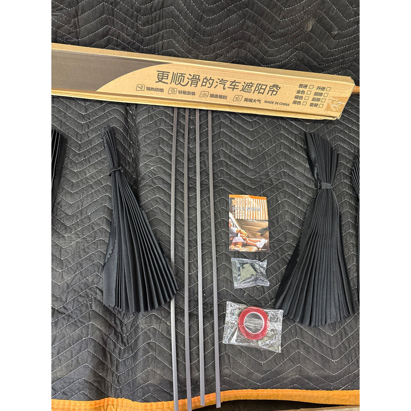 4-Piece Car Window Shade Side Sun Curtain Magentic, Privacy Front&Back, Black