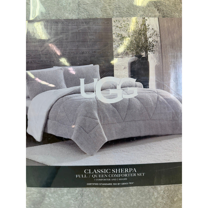UGG Classic Sherpa Full/Queen Comforter & Sham Set - Seal Grey