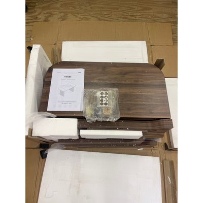 Tribesigns 62.2" Wood Executive Desk Simple Rectangular Computer Table Brown