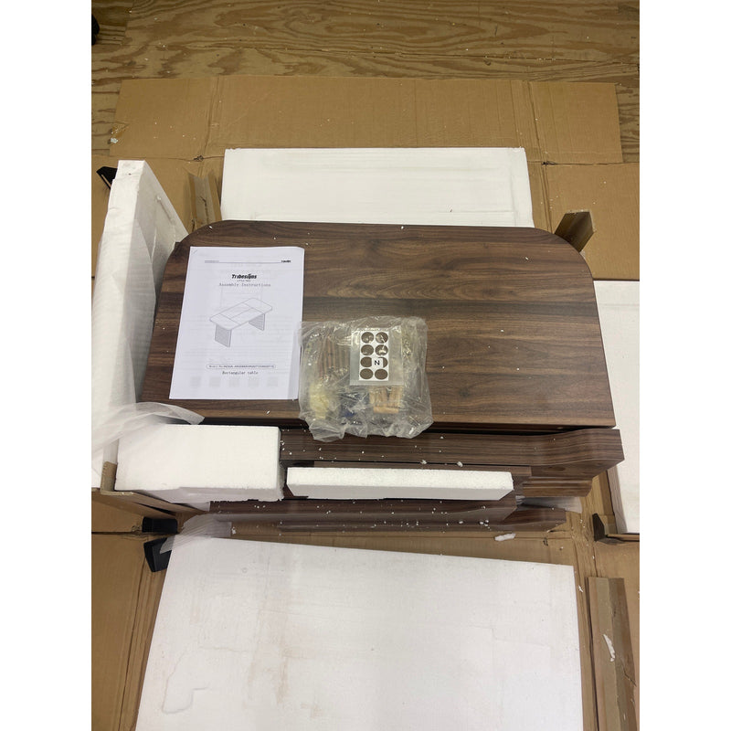 Tribesigns 62.2" Wood Executive Desk Simple Rectangular Computer Table Brown