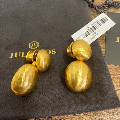 Julie Vos 1.3" Solara Earring, 24K Gold Plated, Round Dangling Earring