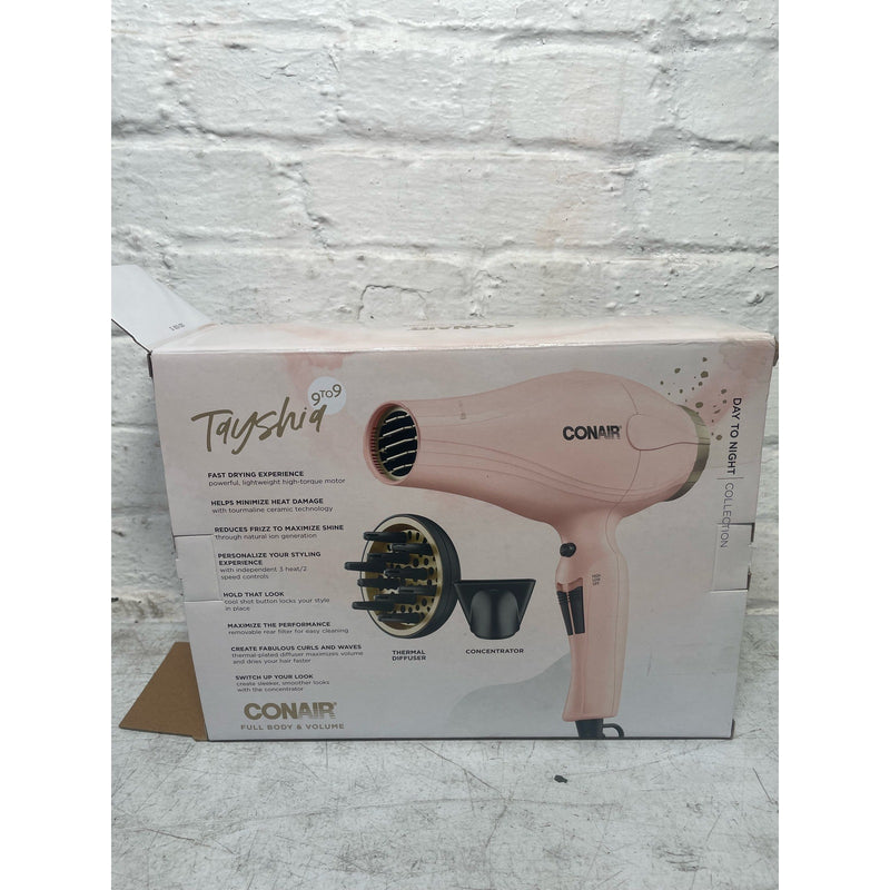 Tayshia Conair Tourmaline Ceramic Pro All Hair Types Hair Dryer With Less Frizz