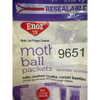 Enoz 12 Oz Lavender Scented Moth Ball Packets, Treats Up To 37.5 cu. ft. E112.6T