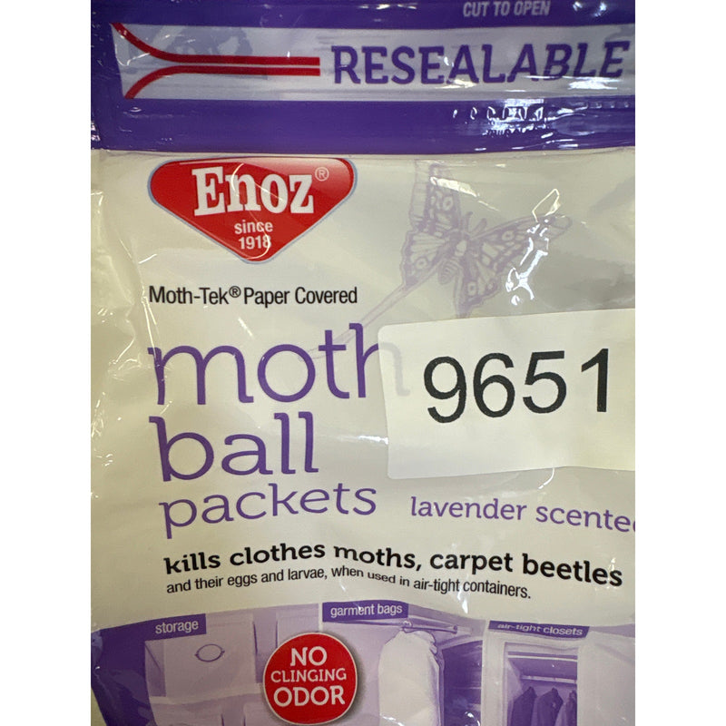 Enoz 12 Oz Lavender Scented Moth Ball Packets, Treats Up To 37.5 cu. ft. E112.6T
