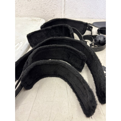 Bondage Kit, Adult BDSM, Whip, Handcuffs, Ball Gag, Nipple Clamps, Blindfold
