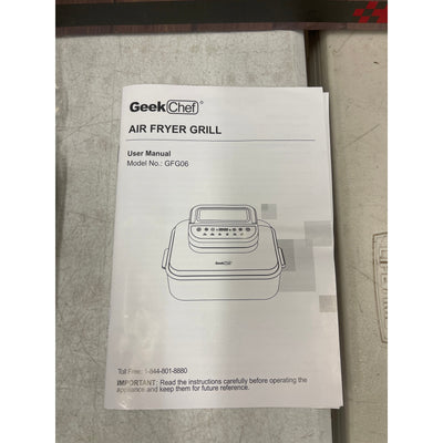 Geek Chef Air Fryer Lid & Electric Indoor Grill Combo, 7-in-1 Air Fryer Oven