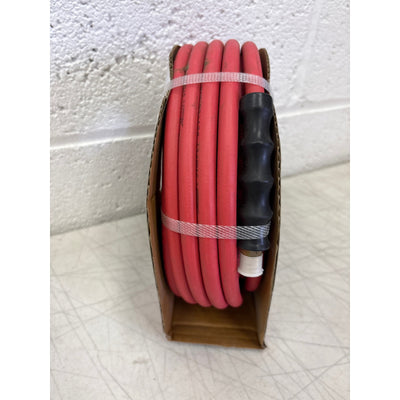 Milton Industries 1/4"x50' Rubber Air Hose, Ultra Lightweight 300 Max PSI - Red