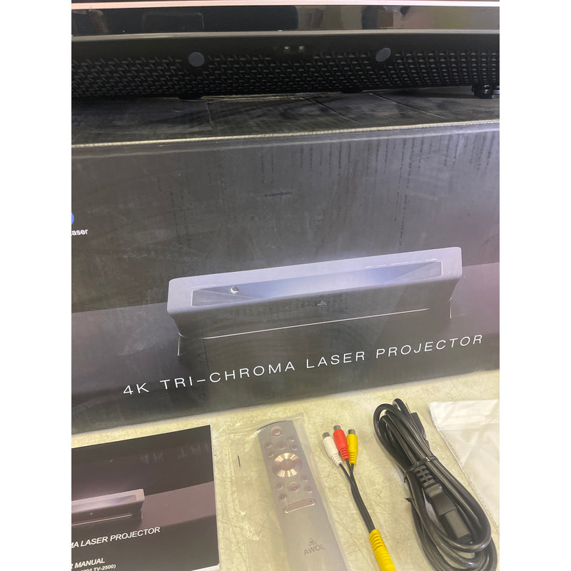 AWOL VISION LTV-3000 Pro 4K 3D Ultra Short Throw Triple Laser Projector Black
