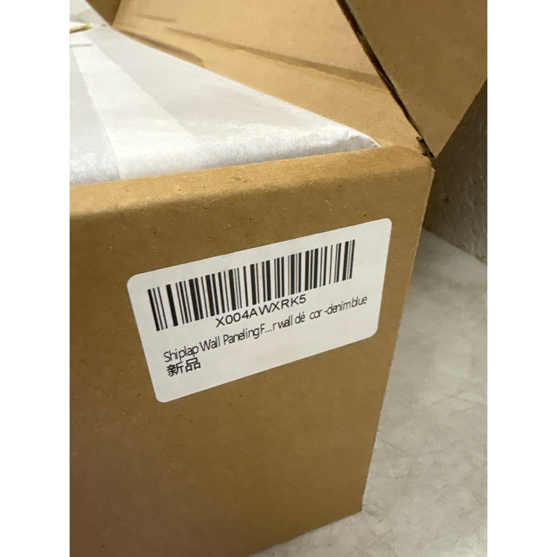 DECORITA Shiplap Felt Wall Panels 23-SqFt Interior Wall Decor, Denim Blue 24pcs