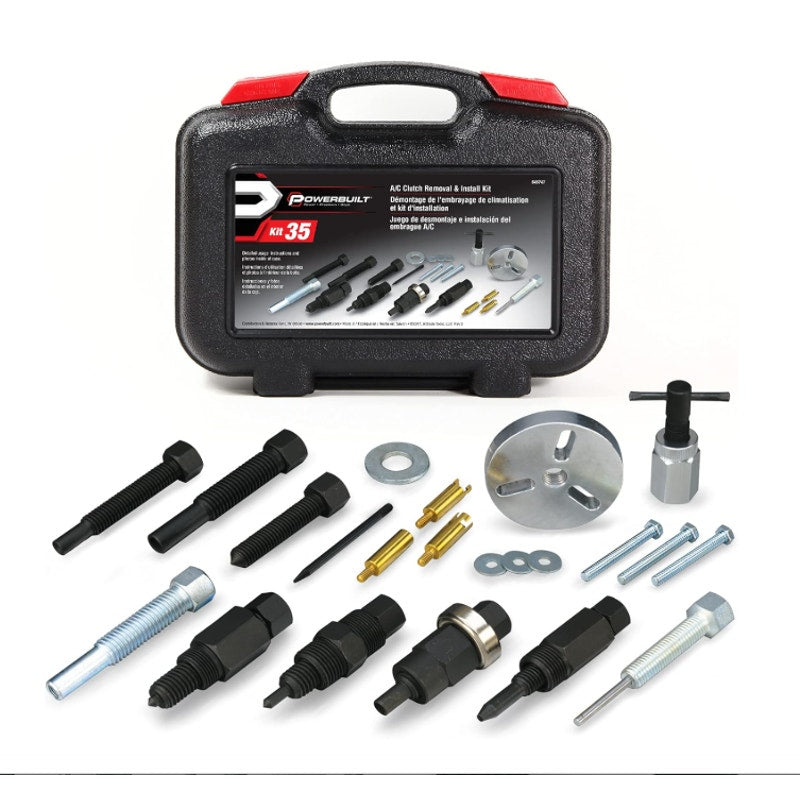 22-Piece Powerbuilt Tools A/C Clutch & Orifice Tube Removal Kit, Tools Car, Auto