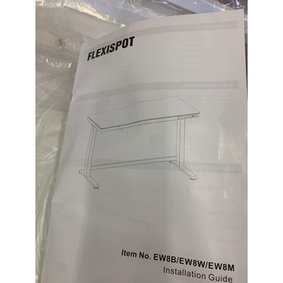 FLEXISPOT Comhar Electric Standing Desk with Drawers 48"x24" White EW8W READ