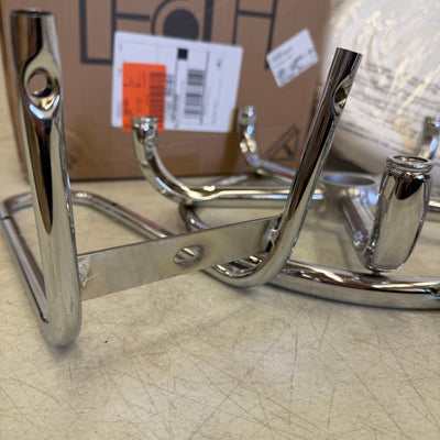 Karl home PU Leather Adjustable Stool / Chair with Backrest & Wheels  - White