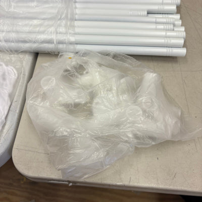 UNKNOWN SIZE Outdoor White Waterproof Gazebo Canopy Tent - 3 Sides w Windows