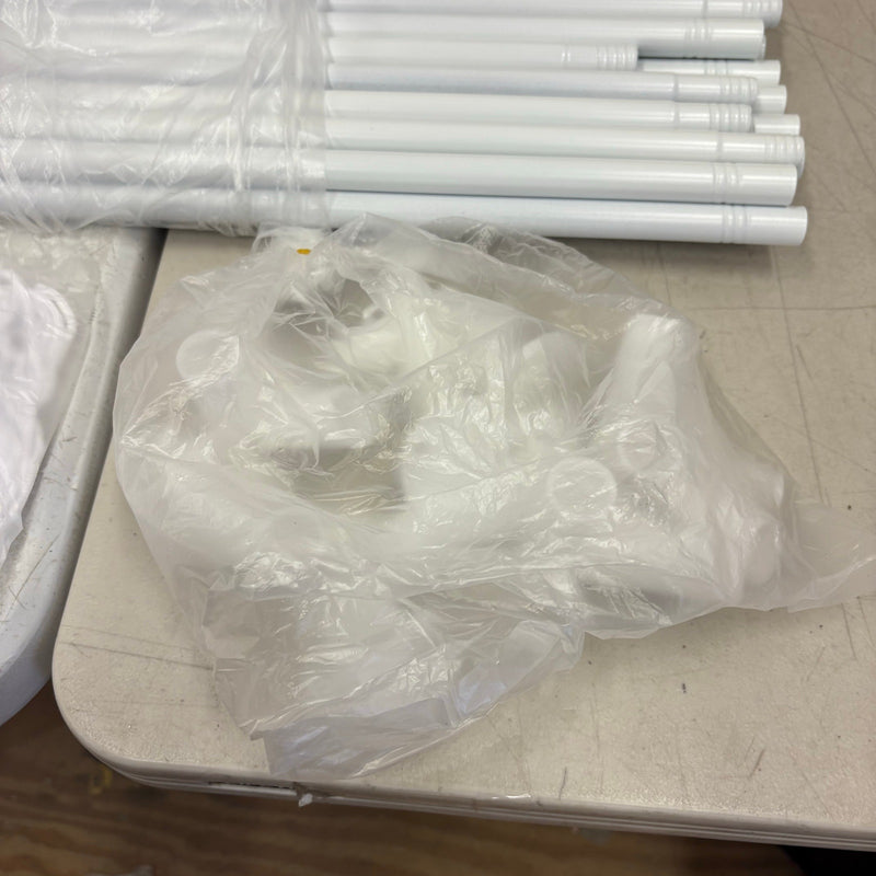 UNKNOWN SIZE Outdoor White Waterproof Gazebo Canopy Tent - 3 Sides w Windows