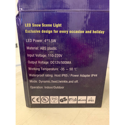 LED Outdoor Waterproof Snow Projector Light W Remote
