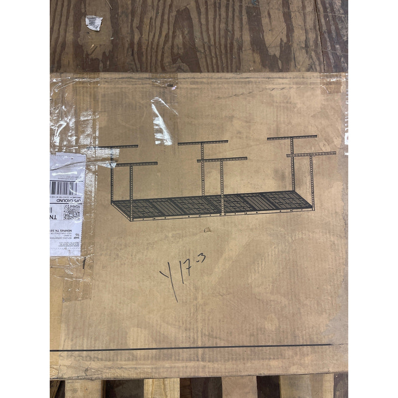 FLEXIMOUNTS 4ftx8ft Overhead Ceiling Storage PRO 800lbs White, NO SCREWS