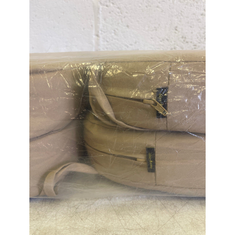 Set-of-4 idee-home Outdoor Chair Cushions- 17" x 17" x 3" Patio Cushions, Tan