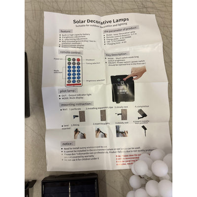 LumosGlow 85FT Solar Color-Changing String Lights 160LED, 1200mAh 13 Modes IP67