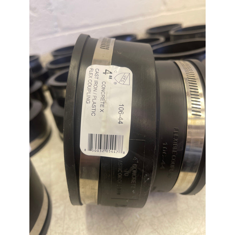 SET-OF-16 Fernco 4 in. Concrete x 4 in. DWV Flexible PVC Coupling Rustproof PVC