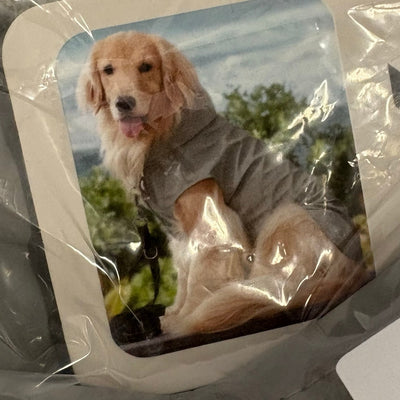 Koolaburra by UGG Pet Reversible Raincoat w Hood, Dog 15-16" Collar, Gray Medium