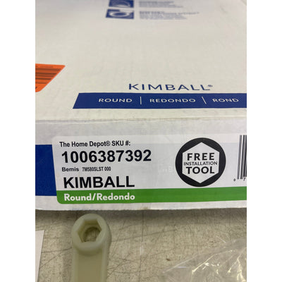 BEMIS Toilet Seat Kimball Round Soft Close Plastic Closed Front - White