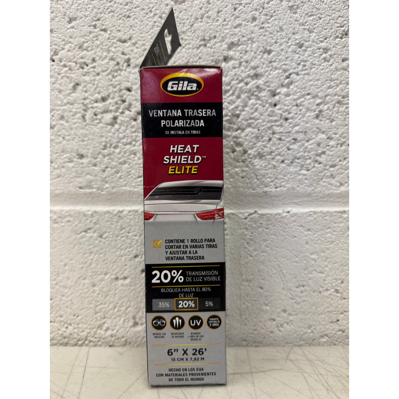 Gila Heat Shield Elite 20% Rear Window Ceramic Automotive Tint (6in x 26ft)