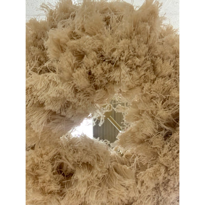 3 Tiered Lamp Shade Salmon Pink Frays With Gold Chain. 1 Light, 12" x 9"