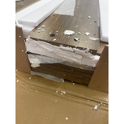 Tribesigns 70.8" Console Table, Wood Rectangular Sofa Table Living Room - Brown