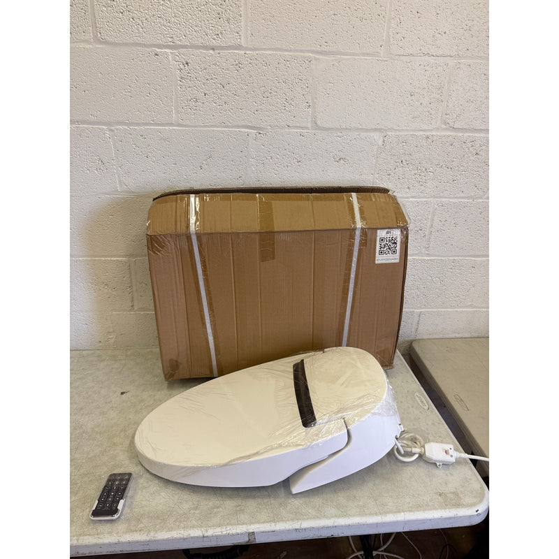 Bidet Toilet Seat, Elongated, Smart Toilet, Seat Warmer, with Remote - White