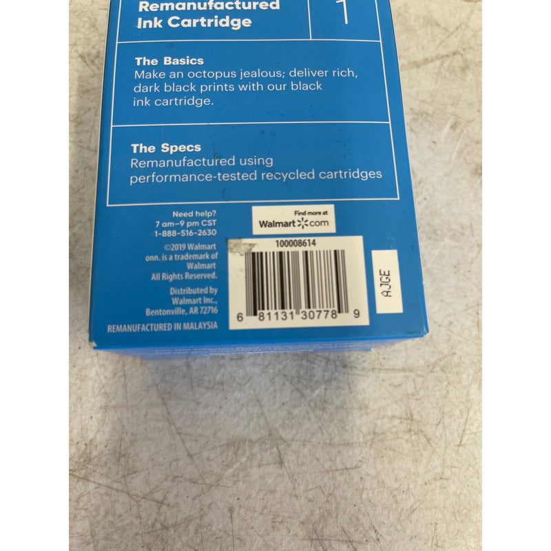 onn. Remanufactured Ink Cartridge, HP 61XL Black