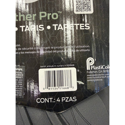 Plasticolor Jeep Weatherpro 4-Piece Floor Mat Set; Universal Fit - Black