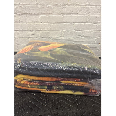 5x8ft Sunflower Bee Area Runner Rug Carpet Living Room Bedroom Soft Black/White