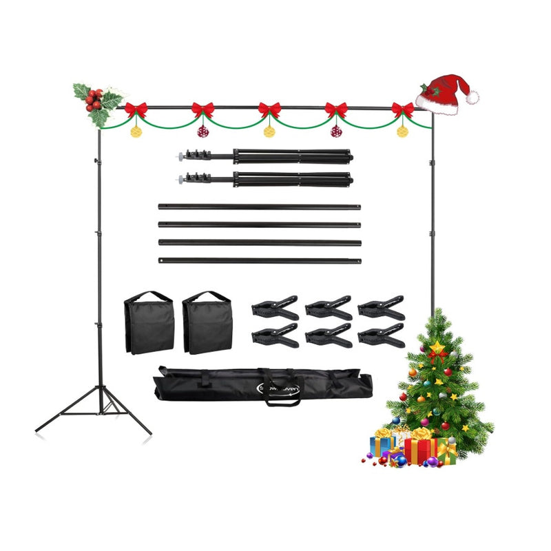 ShowMaven Background Stand 8.5ft H x 10ft W Adjustable Photo Backdrop Stand